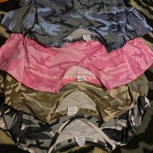 4 camouflage shirts